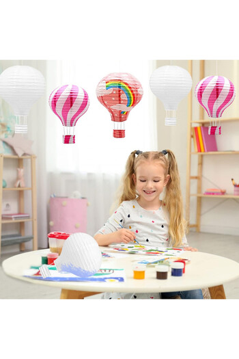 Jangostor Set of 6 hot air balloons for wedding/party Jangostor, paper, white, 30/25 cm