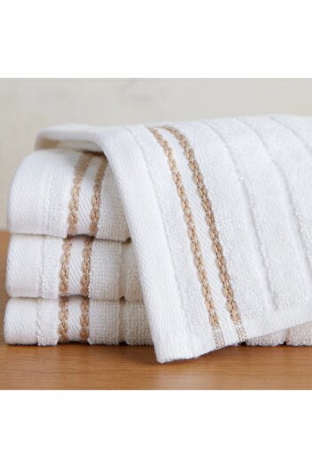 Generic Azores 600 GSM Turkish Cotton 4-Piece Fingertip Towel Set - 30x30 cm