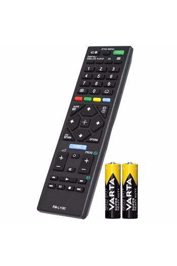 OEM TV Remote Compatible LCD LED SONY RM-ED062 RM-L1185 with 3D Button, Color Black, Batteries Included