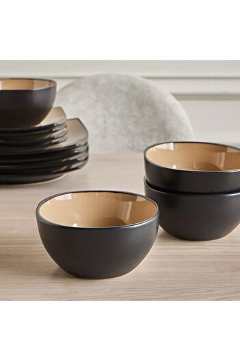 Generic Amora 12-Piece Stoneware Dinner Set - Serves 4