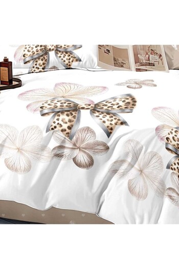 Pucioasa Finet bed linen with elastic, 6 pieces, Flowers and bows