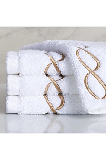 Generic Waves 4-Piece Fingertip Towel Set - 30x30 cm