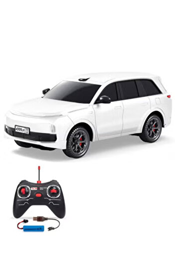 Fun Moment 4WD Car with Remote Control, LED Lights and Realistic Design white