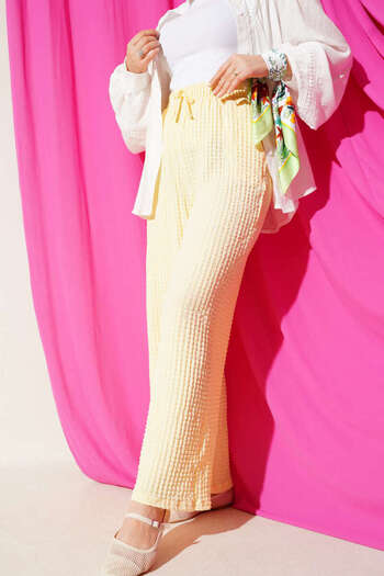 MODA Bubble Gofre Fabric Embossed Summer Trousers