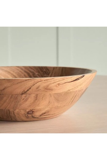 Generic Heritage Wooden Serving Bowl - 34 cm