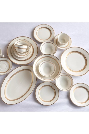 Generic Palampore 32-Piece New Bone China Dinner Set - Serves 6