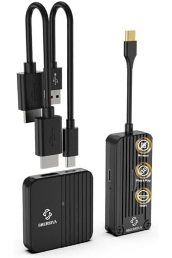Generic SHERRIVA Wireless USB Type-C Transmitter and HDMI Receiver 1080P@60Hz, 2.4G/5G Wireless HDMI Adapter