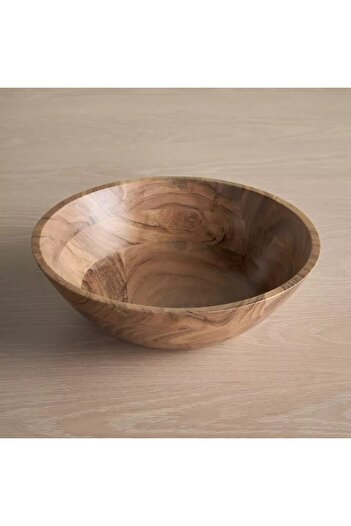 Generic Heritage Wooden Serving Bowl - 34 cm