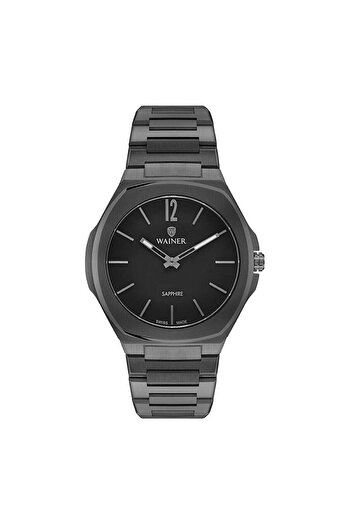 Wainer Wa.10122-C Men's Wristwatch |   Black 316L Steel Watch