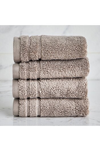 Generic Egyptian 4-Piece 600 GSM Cotton Fingertip Towel Set - 30x30 cm