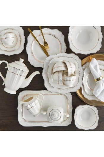 Generic Mariah 47-Piece New Bone China Dinner Set