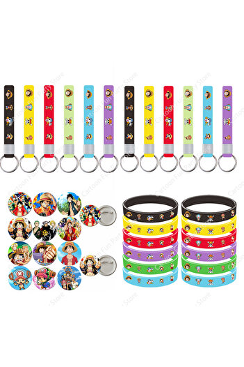 Choice3 36pcs One Piece Birthday Party Favors One Piece Collectible Model Gifts Slap Bracelets Kids Goodie B