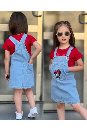 yns coolstar New Season Embroidered Denim Salopet Jile Dress and T-Shirt