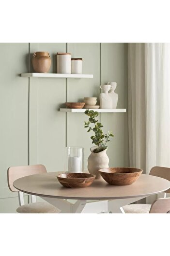 Generic Heritage Acacia Wood Serving Bowl - 29 cm