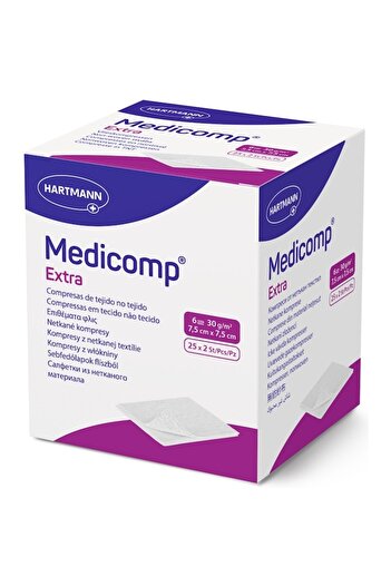 Hartmann Extra Sterile Compresses, Medicomp Extra, 7.5 x 7.5 cm