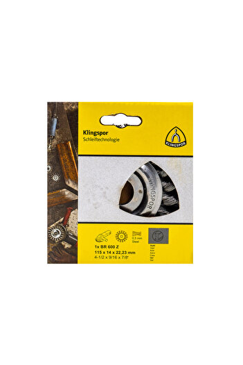 KLİNGSPOR Perie rotundă răsucită, Klingspor, BR 600Z, 115x14x22.23mm EXT358311