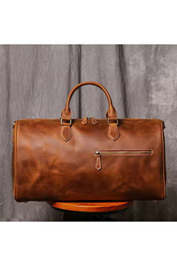 delis Unisex travel bag Evren, natural leather