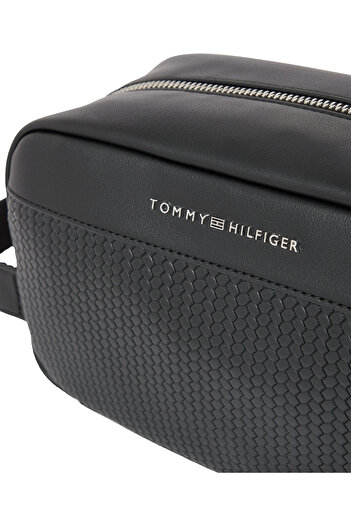 Tommy Hilfiger Ανδρικό λογότυπο μάρκας Μονό θήκη με φερμουάρ Μεγάλος όγκος Κομψός εμφάνισης Κατάλληλο για καθημερινή χρήση