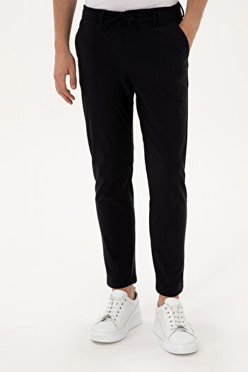 U.S. Polo Assn. Erkek Lacivert Kanvas Pantolon 50317289-VR033