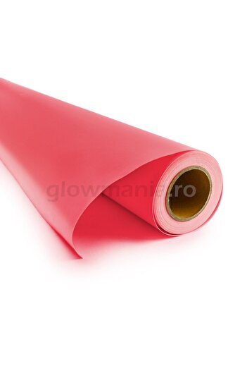 PROCART Neon colored phosphorescent vinyl film Red-Orange 1 sq m