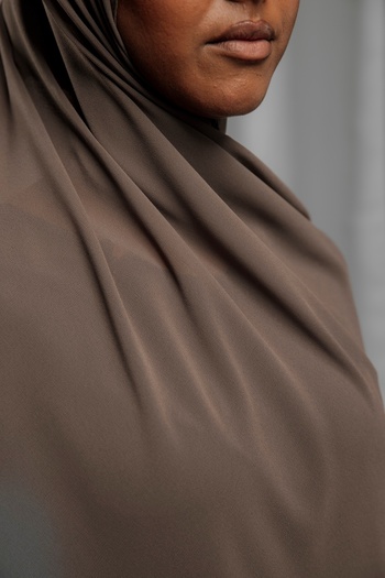 Ophelia Nutella chiffon shawl by