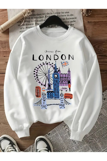 sole stories Μακρυμάνικο φούτερ με στάμπα Premium Oversize Cut