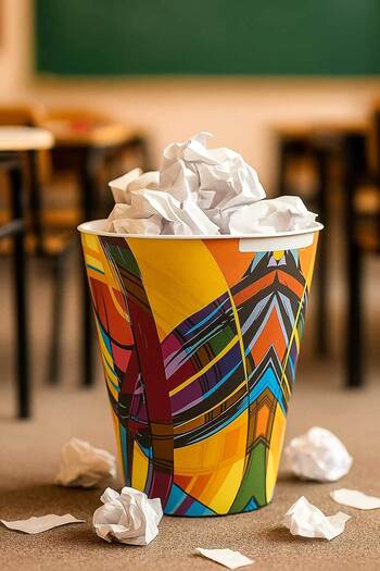 QUTU Q-Bin Scattered Color Trash Can