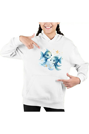 OEM Hanorac Copii Fete Pesti Baby Zodiac Horoscop Pisces Astrologie