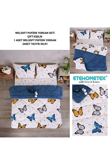 ETE HOMETEX Double Luxury Welsoft Bedspread Set 195X215Cm