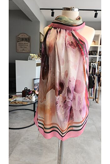 HAREM SCARF Fine Cotton Voile Shawl Pink Series