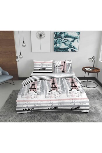 Bedora Paris double bed linen, Bedora, 4 pieces, 180x200, 100% cotton, multicolor