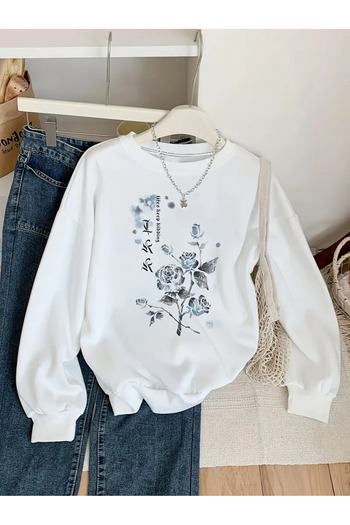 sole stories Μακρυμάνικο φούτερ με στάμπα Premium Oversize Cut