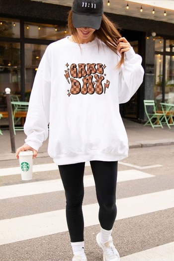 sole stories Μακρυμάνικο φούτερ με στάμπα Premium Oversize Cut