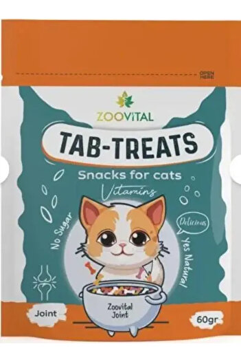 Zoovital Joint Bone & Muscle Development Supporting Cat Treat Tablet 60 Grm (Box - 7 Piece)