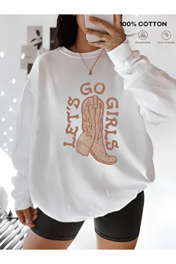 sole stories Μακρυμάνικο φούτερ με στάμπα Premium Oversize Cut