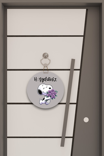 Dormot Digital Printing Gray, Standard, Snopy Welcome Themed, Door Ornament, Wall Ornament