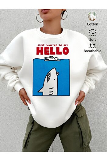 sole stories Μακρυμάνικο φούτερ με στάμπα Premium Oversize Cut