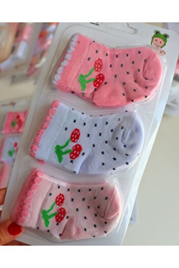 TinyAlp 3 Pack Newborn Organic Cotton Soft Baby Soft Colored Socks