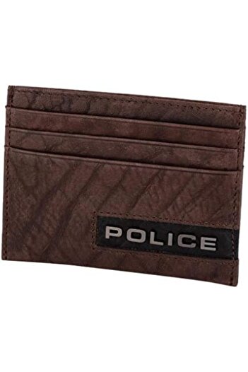 Police Ltr Card Case Dark Brown Droid