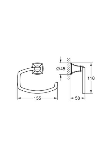 Grohe Grandera Tuvalet Kağıtlığı - 40908IG0