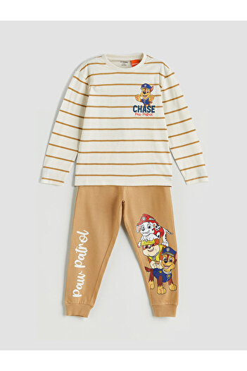 LC Waikiki Leave Your Style with Us |   Crew Neck Paw Patrol Printed Baby Boy Sweatshirt and Sweatpants Set of 2