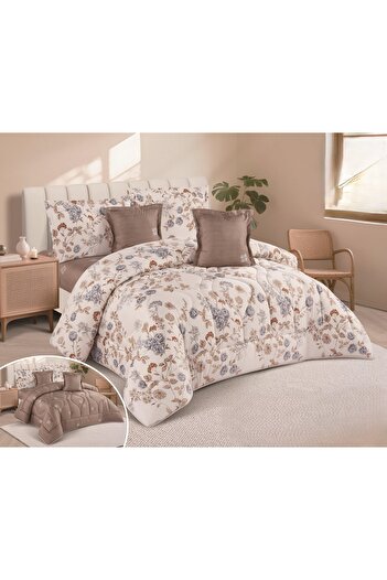 SNOOZYL مفرش سرير نفر ونص بتصميم مشجر الحاف بحشوة من المايكروفايبر مقاس 170*220 سم