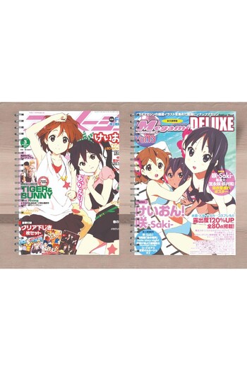 nihonwosekai 2 قطعة دفتر ملاحظات حلزوني من نوع K ON Anime مقاس A5، 50 ورقة K ON!