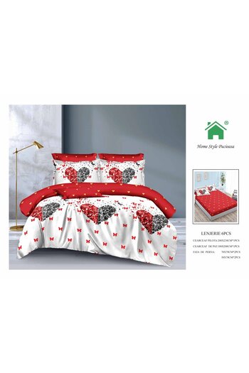 FIONNA.RO Fine Bed Linen With Elastic - Half Hearts