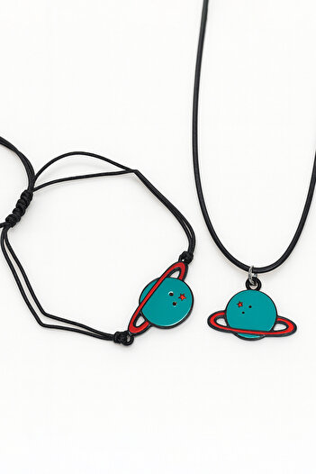 MakeWell Kuromi Planet Unicorn Panda My Melody Rainbow Design Necklace and Bracelet Sets