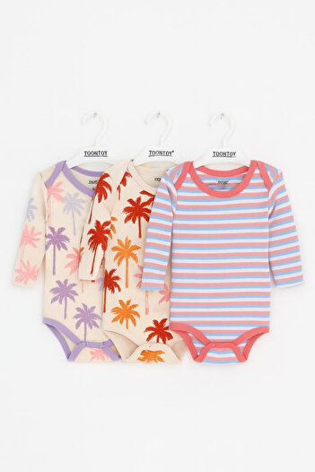 Toontoy Unisex Multi-Patterned 3-Piece Bodysuit