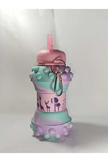 modacepte Pavili 100% Silicone Collapsible Water Bottle and Flask 550 ml Children's and Adults' Sports Water Bottle Popup