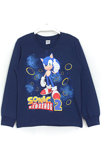 DobaKids Boy's Sonic Pajama Set 3D Printed Hedgehog Sonic Pajama Model Sonic Bottom Top Pajamas Navy Blue