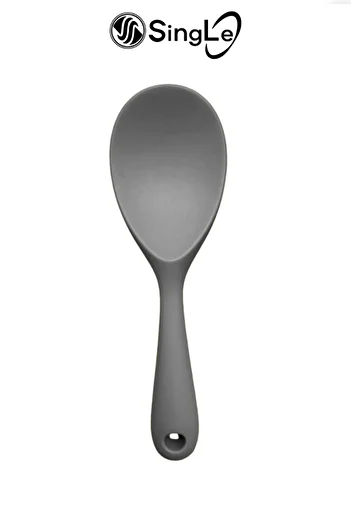 Single (1 Piece) Ultra Hard Tip Silicone Serving Rice Spoon High Heat Resistant Fireproof Non-Stick