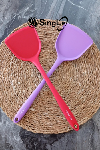 Single (2 Pcs) Hard Tip Extra Wide Mouth Silicone Spatula